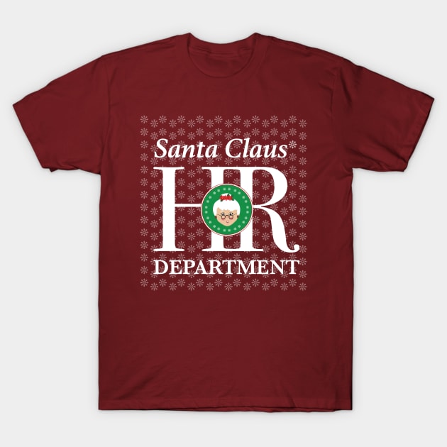 Santa Claus' Human Resources T-Shirt by CoinRiot